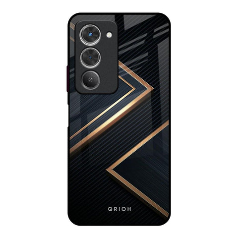 Sleek Golden & Navy Redmi 15 5G Glass Back Cover Online