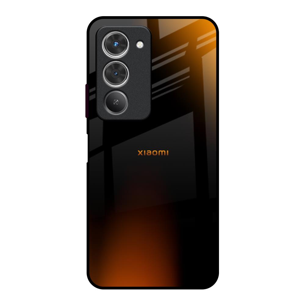 Orange Black Fusion Redmi 15 5G Glass Back Cover Online