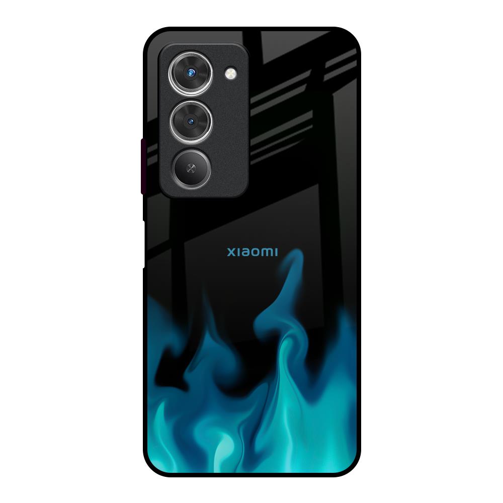 Teal Flames Redmi 15 5G Glass Back Cover Online