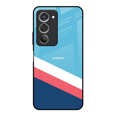 Pink & White Stripes Redmi 15 5G Glass Back Cover Online