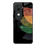 Colorful Leaves Vivo V40e 5G Glass Back Cover Online