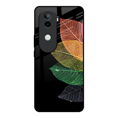 Colorful Leaves Vivo V40e 5G Glass Back Cover Online