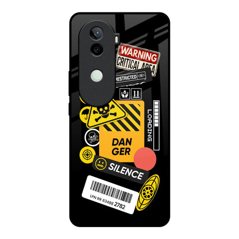 Danger Signs Vivo V40e 5G Glass Back Cover Online
