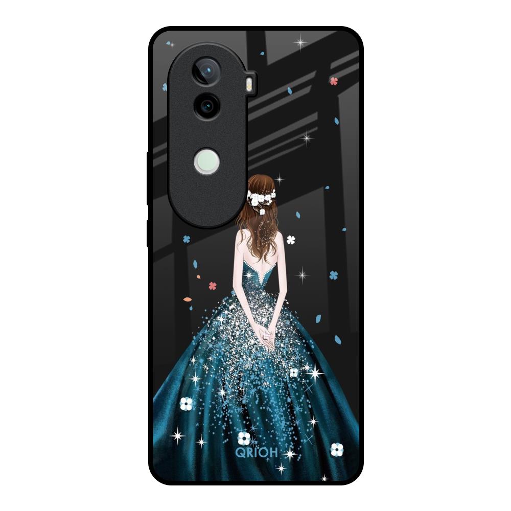 Queen Of Fashion Vivo V40e 5G Glass Back Cover Online