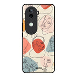 Abstract Faces Vivo V40e 5G Glass Back Cover Online