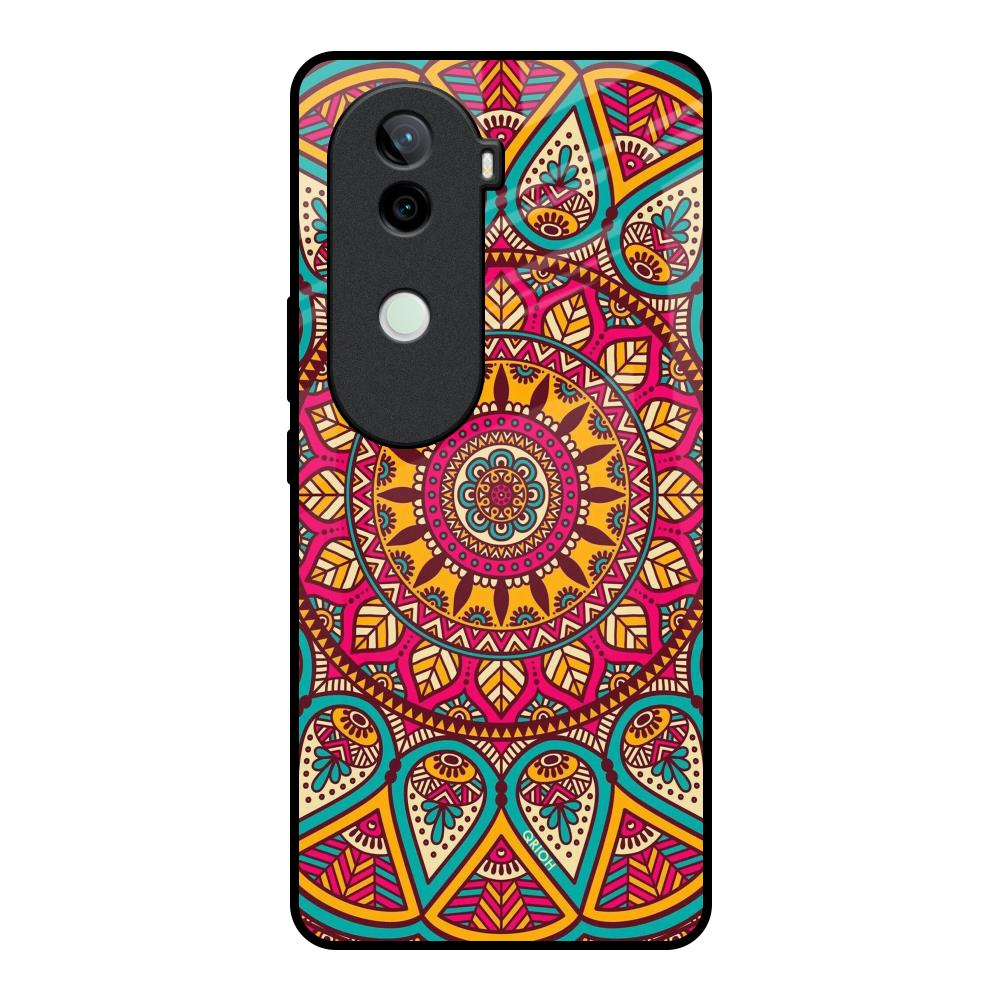 Elegant Mandala Vivo V40e 5G Glass Back Cover Online