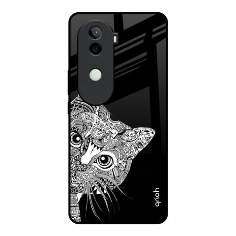 Kitten Mandala Vivo V40e 5G Glass Back Cover Online