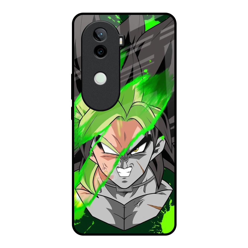 Anime Green Splash Vivo V40e 5G Glass Back Cover Online