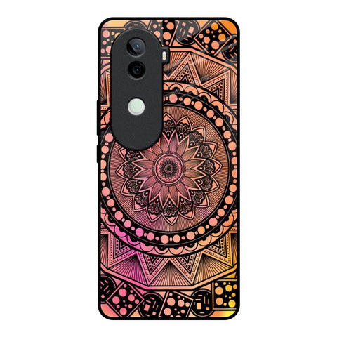 Floral Mandala Vivo V40e 5G Glass Back Cover Online