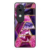 Electroplated Geometric Marble Vivo V40e 5G Glass Back Cover Online