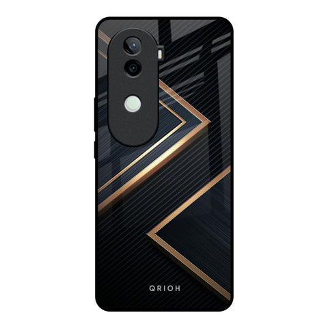 Sleek Golden & Navy Vivo V40e 5G Glass Back Cover Online