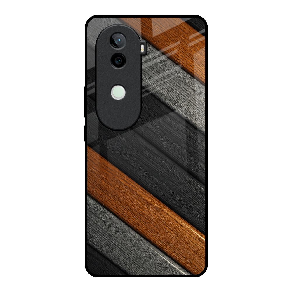 Tri Color Wood Vivo V40e 5G Glass Back Cover Online