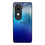 Blue Rhombus Pattern Vivo V40e 5G Glass Back Cover Online