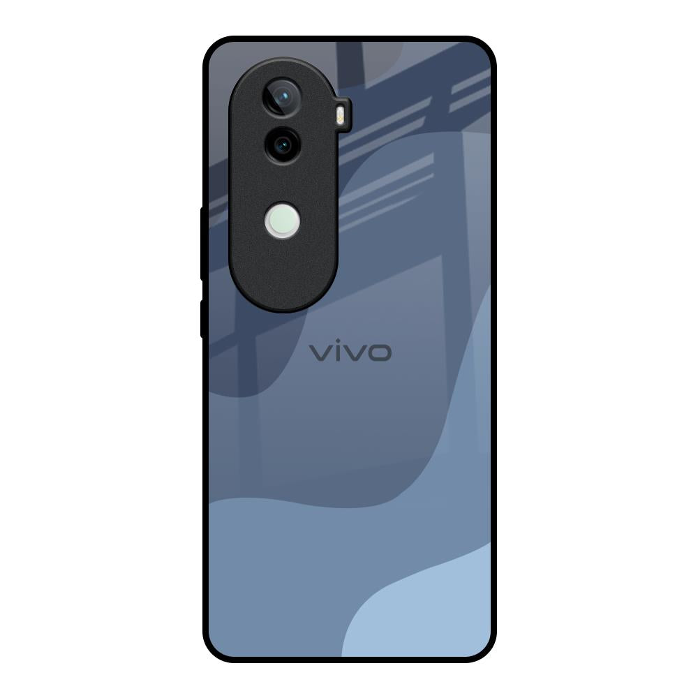 Navy Blue Ombre Vivo V40e 5G Glass Back Cover Online