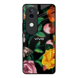 Flowers & Butterfly Vivo V40e 5G Glass Back Cover Online