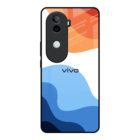 Wavy Color Pattern Vivo V40e 5G Glass Back Cover Online