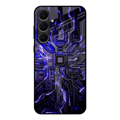 Techno Color Pattern Samsung Galaxy S25 FE 5G Glass Back Cover Online