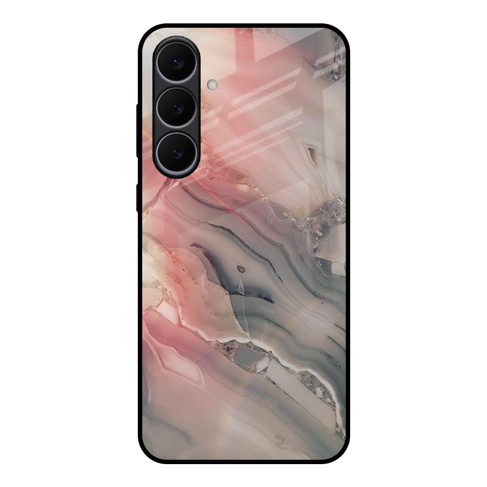 Pink And Grey Marble Samsung Galaxy S25 FE 5G Glass Back Cover Online