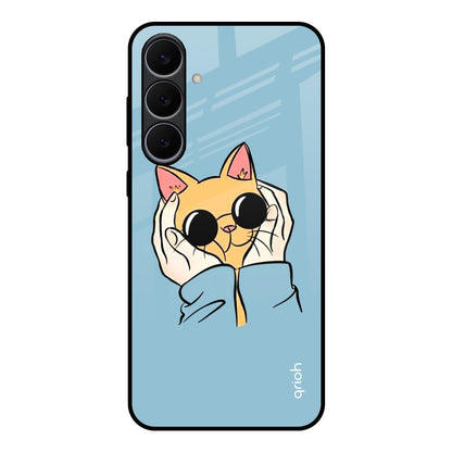 Adorable Cute Kitty Samsung Galaxy S25 FE 5G Glass Back Cover Online