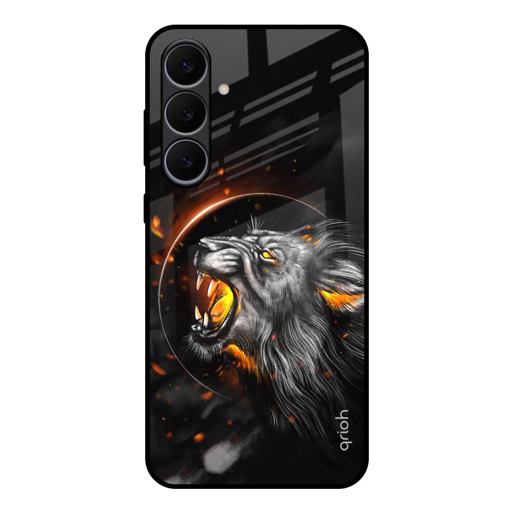 Aggressive Lion Samsung Galaxy S25 FE 5G Glass Back Cover Online