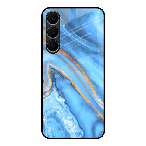 Vibrant Blue Marble Samsung Galaxy S25 FE 5G Glass Back Cover Online