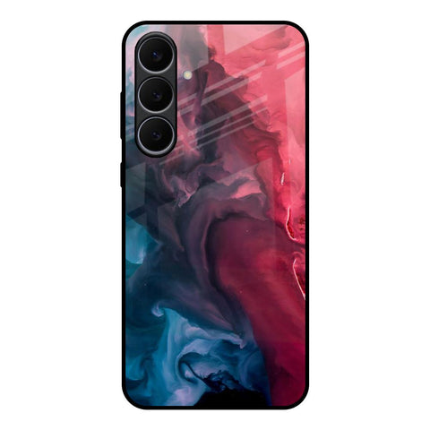 Blue & Red Smoke Samsung Galaxy S25 FE 5G Glass Back Cover Online