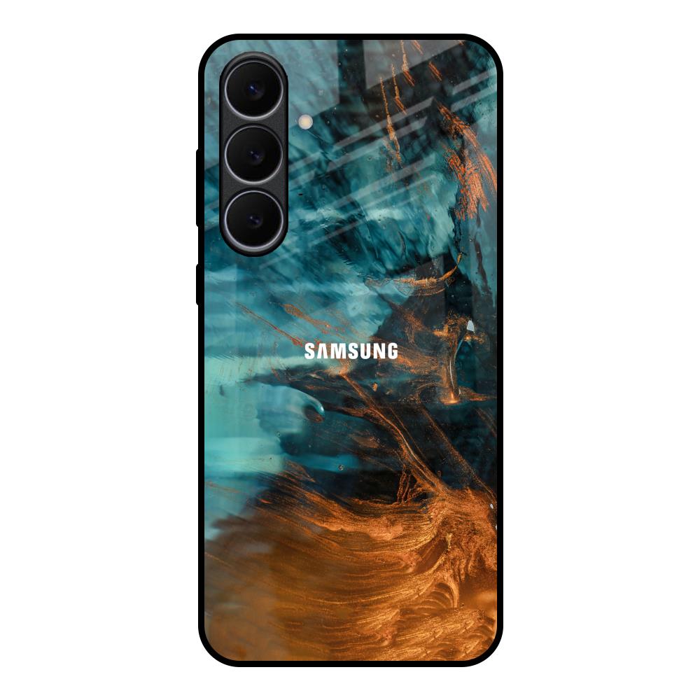 Golden Splash Samsung Galaxy S25 FE 5G Glass Back Cover Online