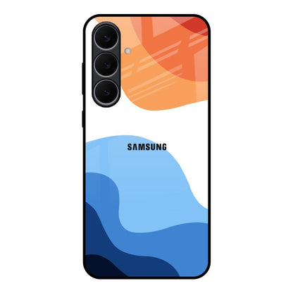 Wavy Color Pattern Samsung Galaxy S25 FE 5G Glass Back Cover Online