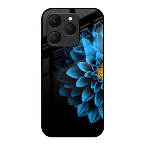 Half Blue Flower Realme 15T 5G Glass Back Cover Online