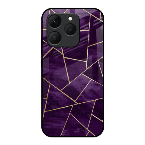 Geometric Purple Realme 15T 5G Glass Back Cover Online