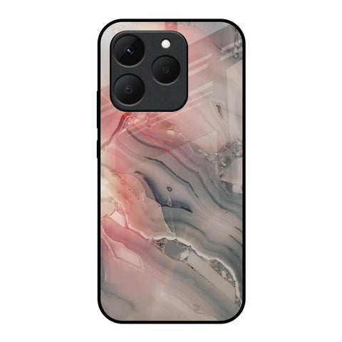 Pink And Grey Marble Realme 15T 5G Glass Back Cover Online