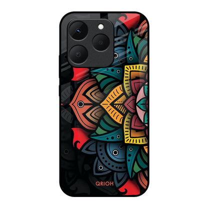 Retro Gorgeous Flower Realme 15T 5G Glass Back Cover Online