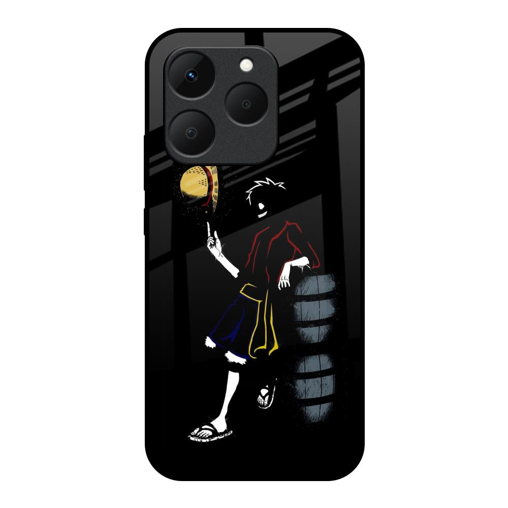 Luffy Line Art Realme 15T 5G Glass Back Cover Online