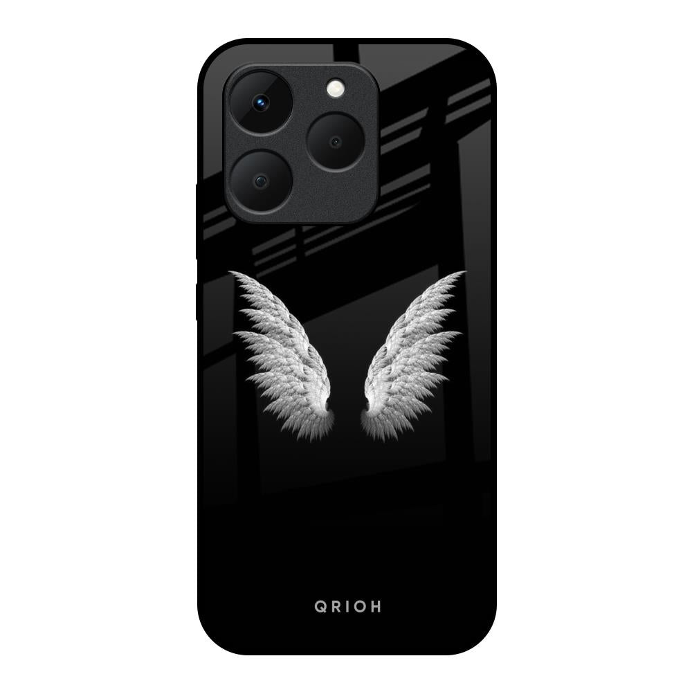 White Angel Wings Realme 15T 5G Glass Back Cover Online