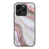 Pink & Gold Gllitter Marble Realme 15T 5G Glass Back Cover Online