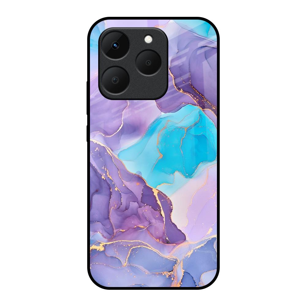 Alcohol ink Marble Realme 15T 5G Glass Back Cover Online