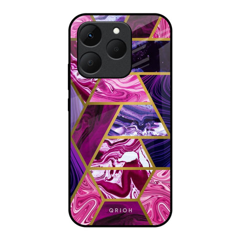 Electroplated Geometric Marble Realme 15T 5G Glass Back Cover Online