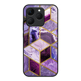 Purple Rhombus Marble Realme 15T 5G Glass Back Cover Online