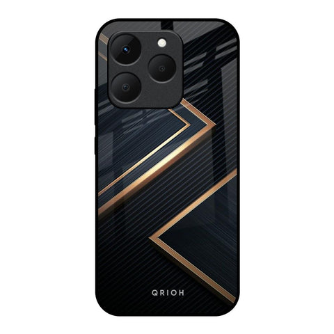 Sleek Golden & Navy Realme 15T 5G Glass Back Cover Online