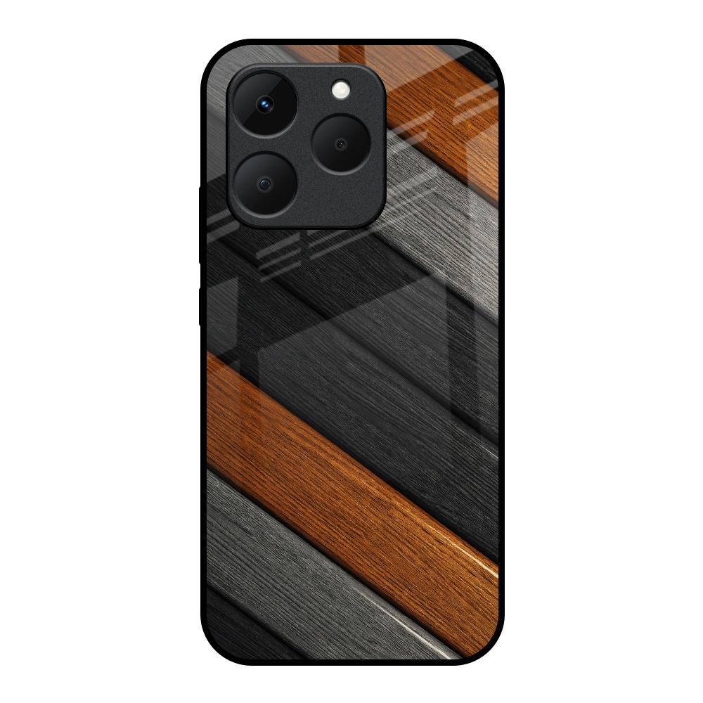 Tri Color Wood Realme 15T 5G Glass Back Cover Online