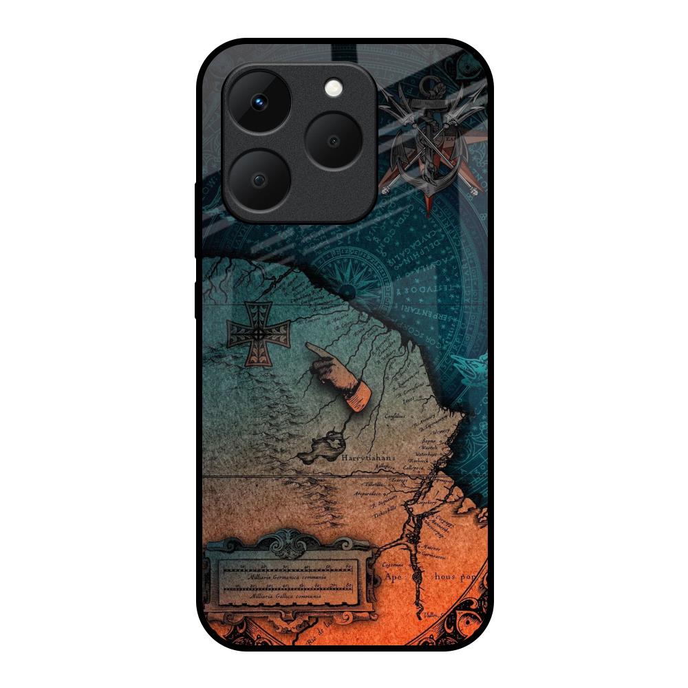 Geographical Map Realme 15T 5G Glass Back Cover Online