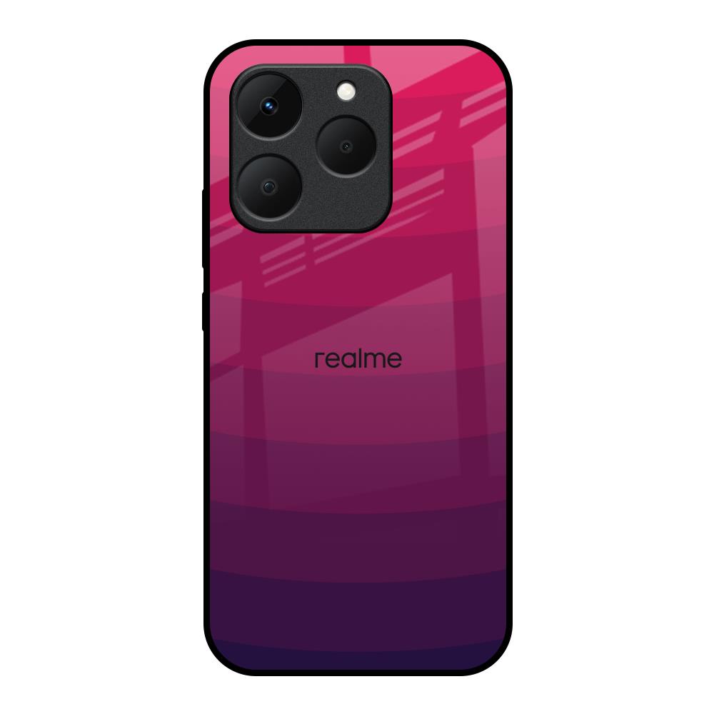 Wavy Pink Pattern Realme 15T 5G Glass Back Cover Online