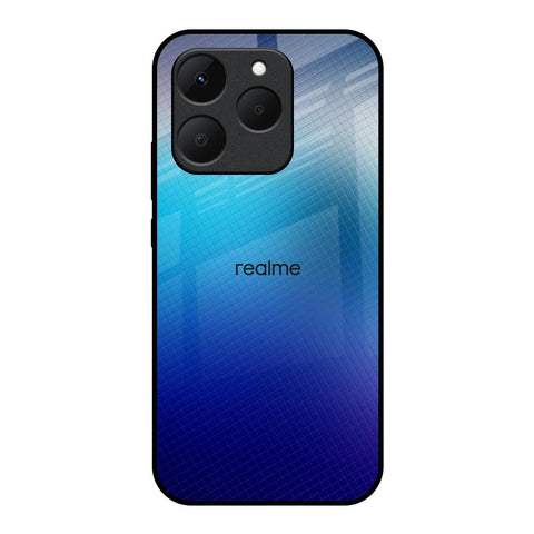 Blue Rhombus Pattern Realme 15T 5G Glass Back Cover Online