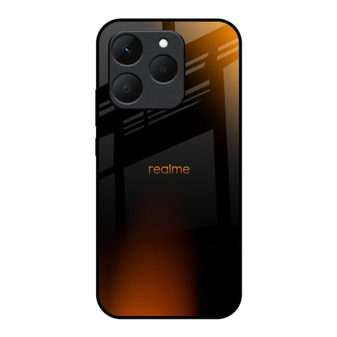 Orange Black Fusion Realme 15T 5G Glass Back Cover Online