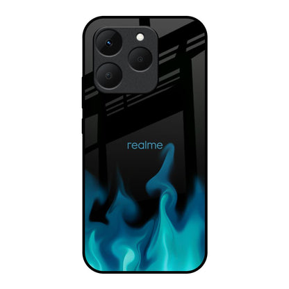 Teal Flames Realme 15T 5G Glass Back Cover Online