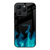 Teal Flames Realme 15T 5G Glass Back Cover Online