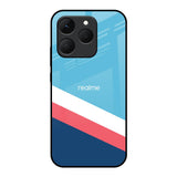 Pink & White Stripes Realme 15T 5G Glass Back Cover Online