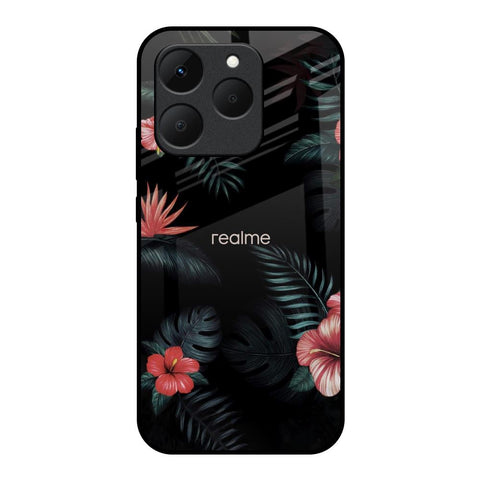 Tropical Art Flower Realme 15T 5G Glass Back Cover Online