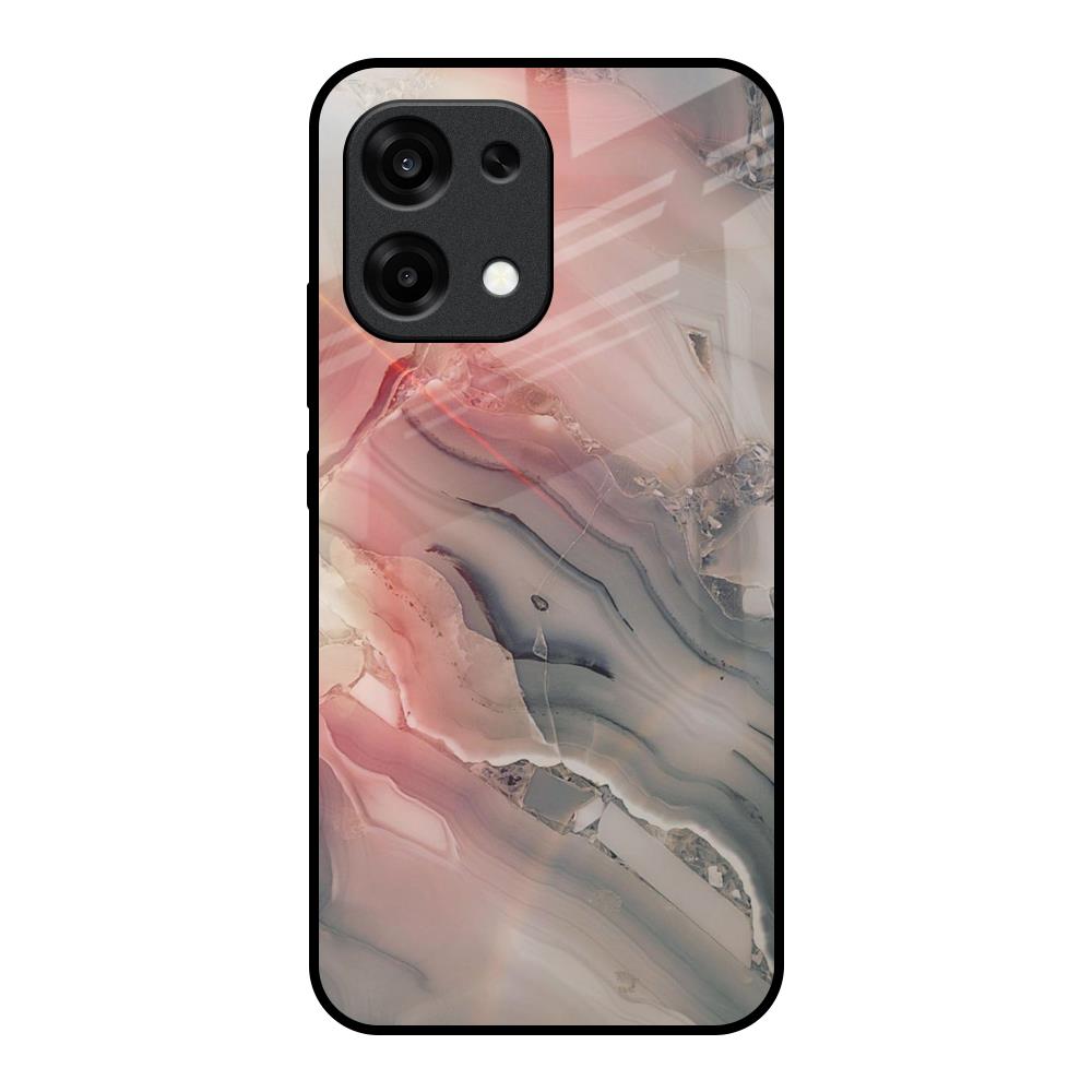 Pink And Grey Marble Oppo F31 5G Glass Back Cover Online