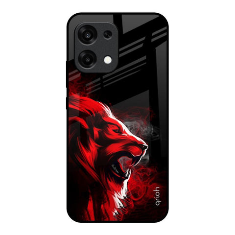 Red Angry Lion Oppo F31 5G Glass Back Cover Online